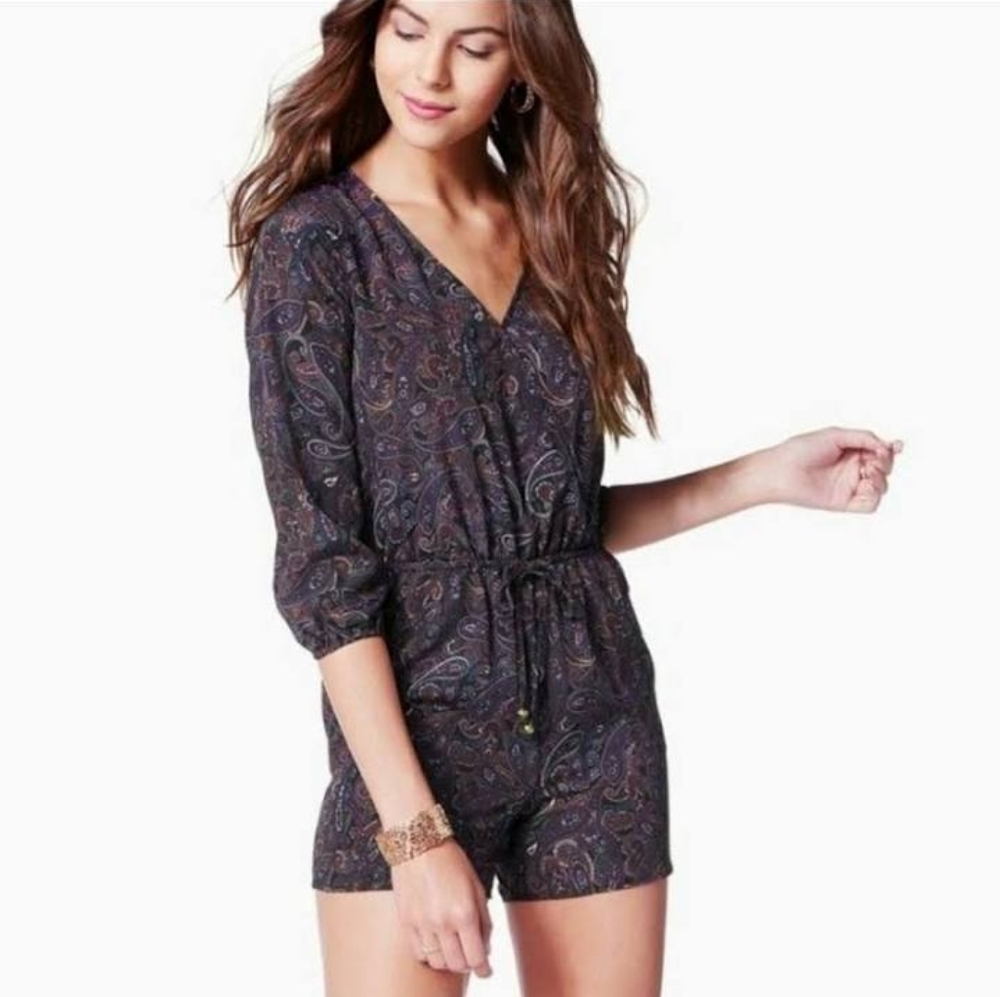 Charming Charlie Purple & Silver Rumper